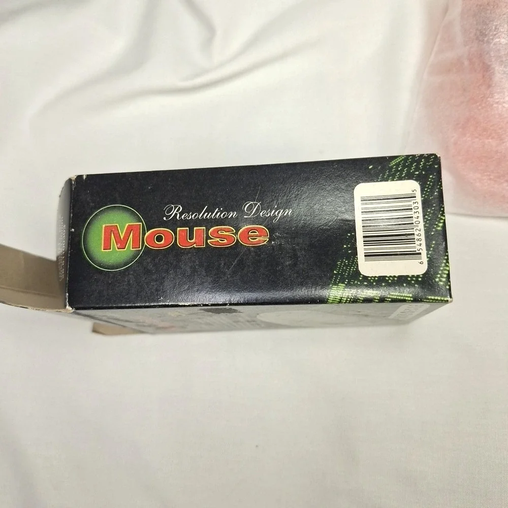 Vintage Orange Transparent Mouse New in Box NOS Y2K HM-303P 700 DPI Scroll PS/2